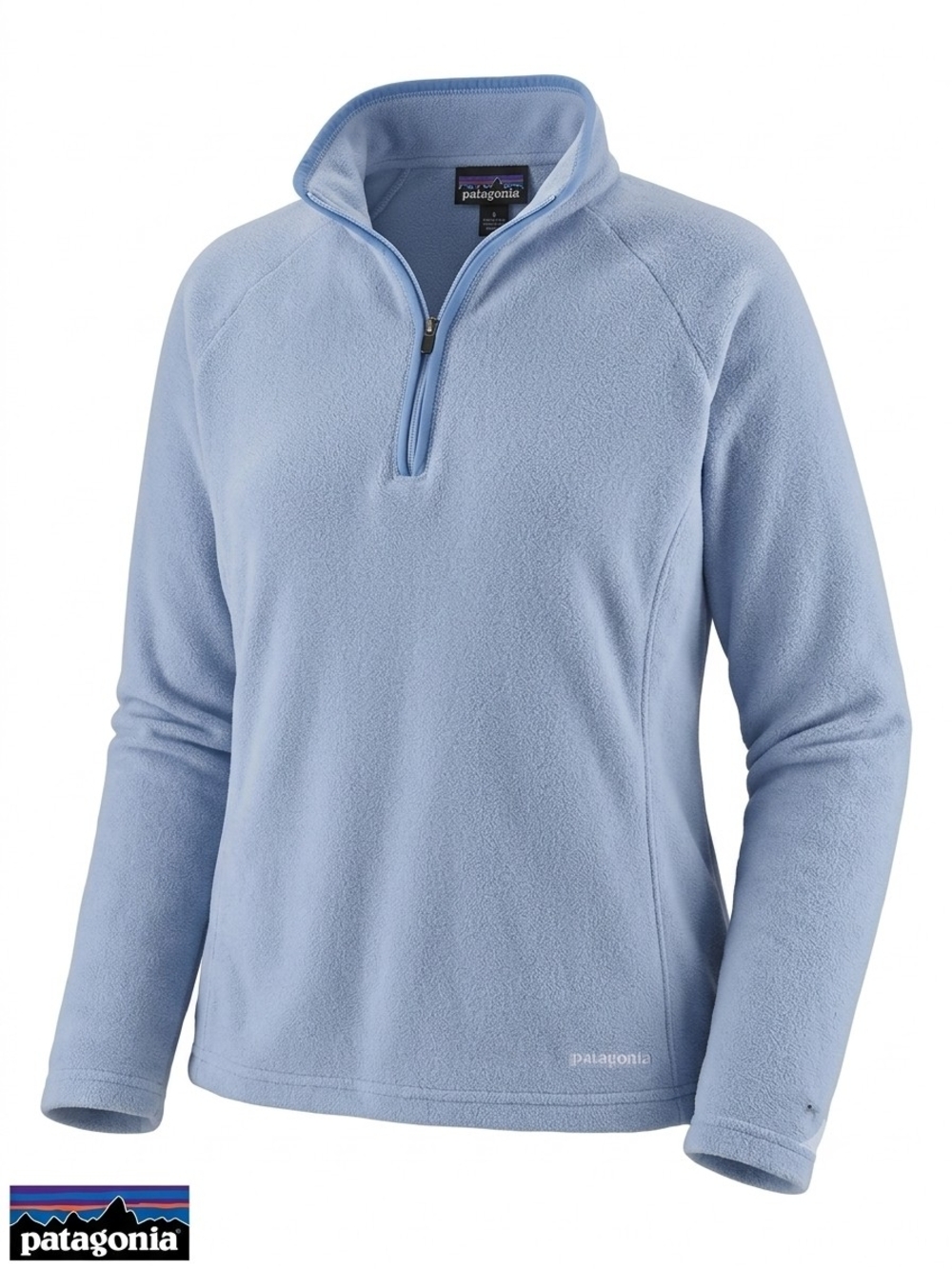 Patagonia Synchilla Fleece Pullover Womens Small S Blue Quarter Zip Made in USA